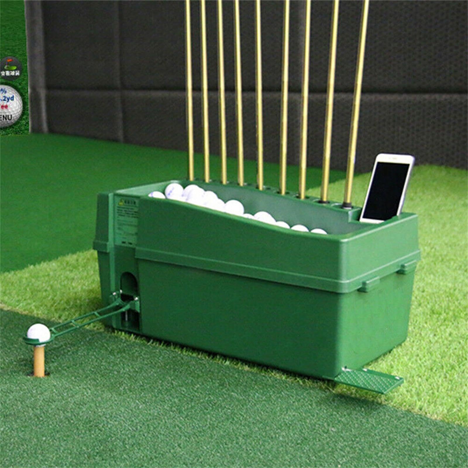 Automatic Golf Ball Dispenser - Green Powerless Golf Practice Machine & Ball Pitching Device (No Electricity Required, 62×32×32cm) - Perfect for Driving Range, Backyard Practice & Golf Training Sessions