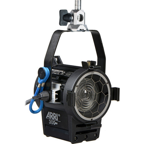 ARRI 300W Plus Tungsten Fresnel Light - 120V/240V Dual Voltage Studio Lighting (Black) for Film Production, Photography & Theater Stage Lighting