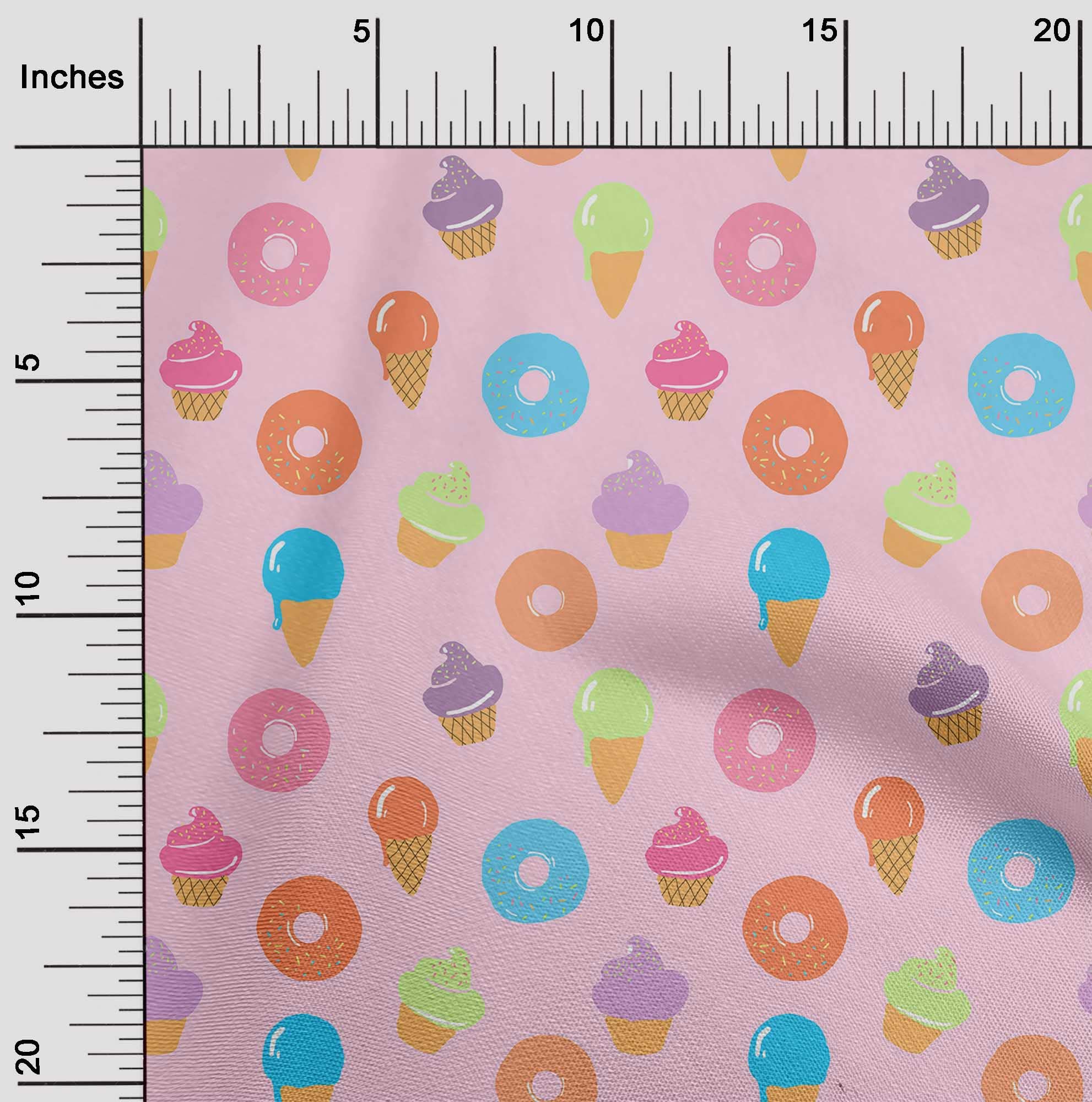 oneOone 100% Cotton Poplin Light Pink Watermelon Print Fabric by The Yard - 42 Inch Wide Dress Material for Summer Dresses, Skirts & DIY Sewing Projects