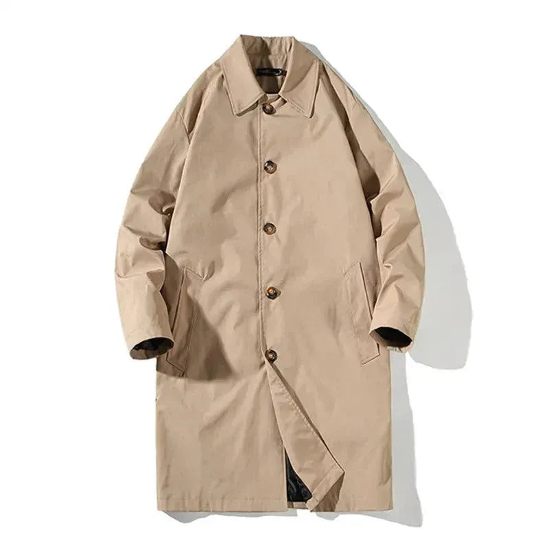 Stylish Men's Oversized Car Coat - Trendy Winter Long Coat for Casual & Formal Wear - Perfect for Office, Travel & Outdoor Activities