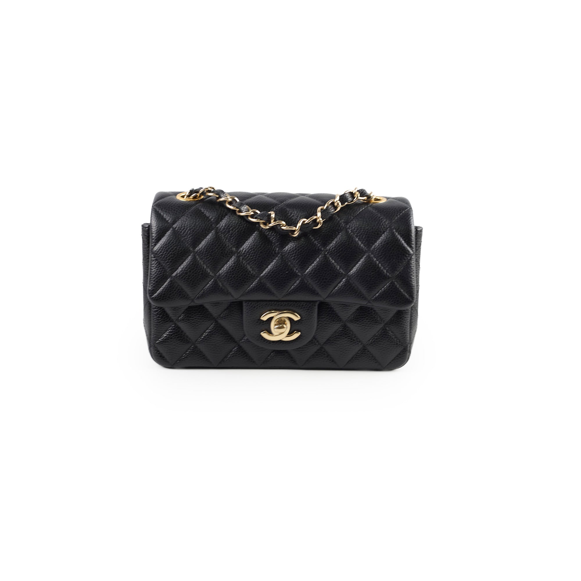 Chanel Mini Rectangular Caviar Leather Black 25 Series Crossbody Bag - Perfect for Evening Parties & Luxury Fashion Accessories