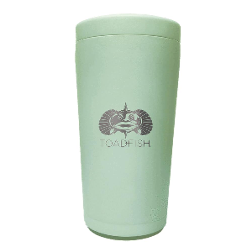 Toadfish Universal Can Cooler 2.0 - Insulated Stainless Steel Cup Holder for 12oz Cans, Bottles & Slim Cans - Non-Tip Suction Base - Double Wall Vacuum Insulation - Perfect for Beach, Pool, Boating & Outdoor Parties