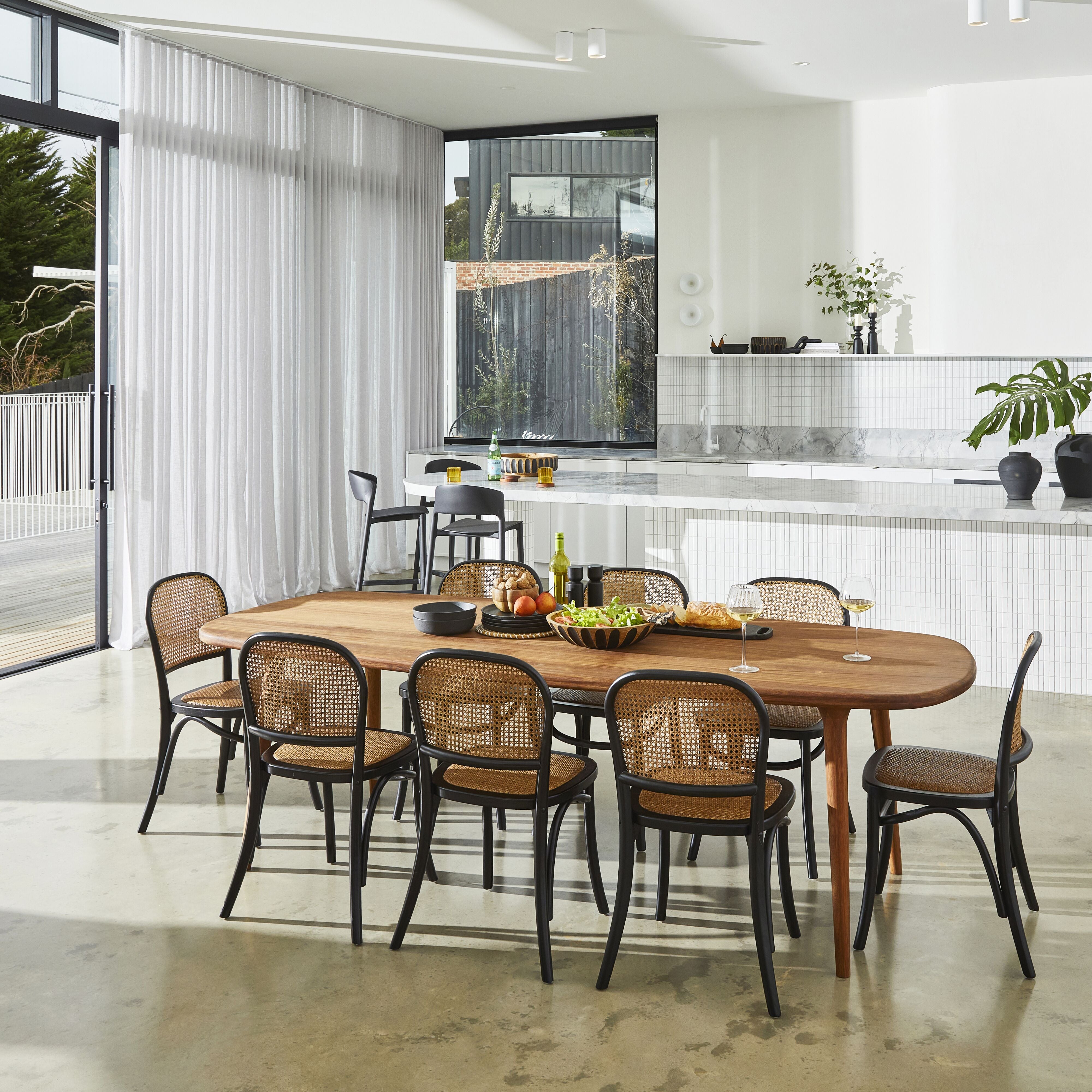 Premium Bastion Dining Chair - Modern Black Kitchen & Dining Room Chair for Home, Restaurant & Office Use