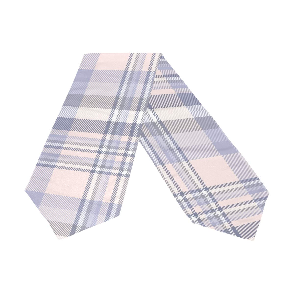 Vikko Purple Checkered Plaid Table Runner - 13x90 Inch Polyester Decorative Tablecloth for Dining Room, Coffee Table, Kitchen - Perfect for Family Dinners, Indoor/Outdoor Parties, Weddings & Holiday Decor