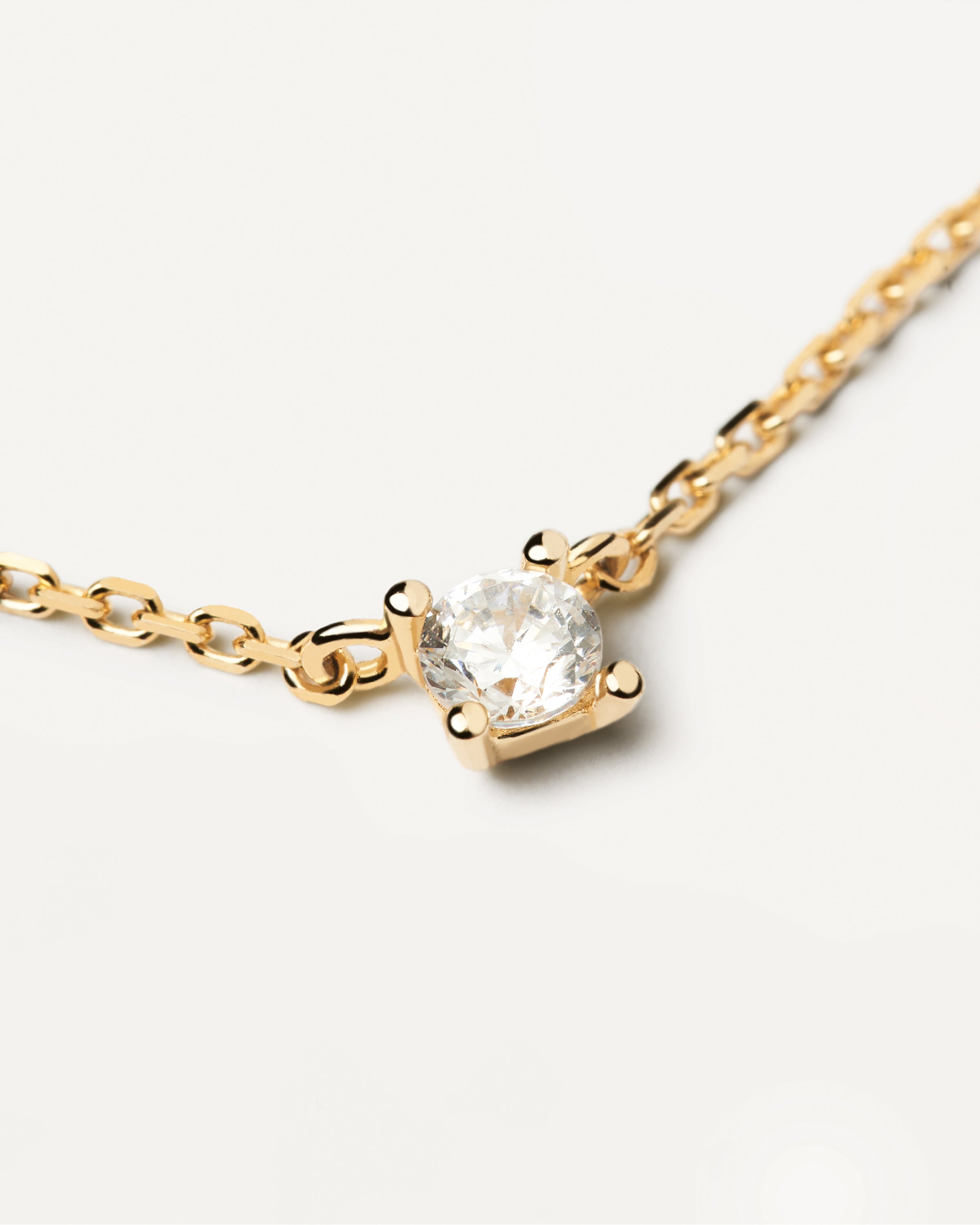Elegant Diamond and Gold Solitaire Mini Necklace - Perfect for Weddings, Anniversaries & Special Occasions