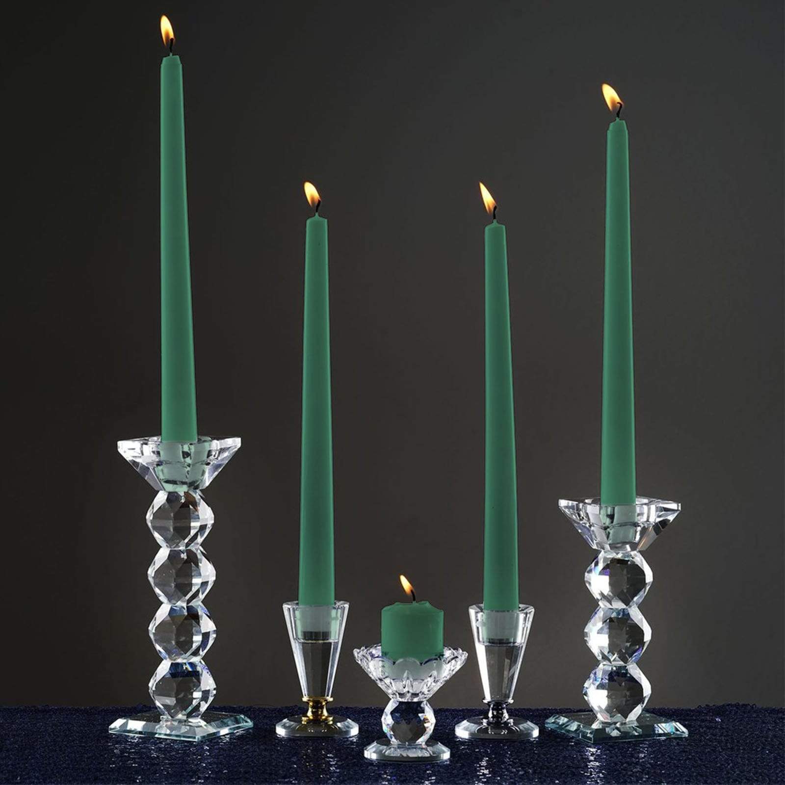 12-Pack Premium 10-Inch Taper Candles for Dining Table, Wedding Decor, and Romantic Ambiance - Long-Lasting Dripless Wax Candles for Home & Events