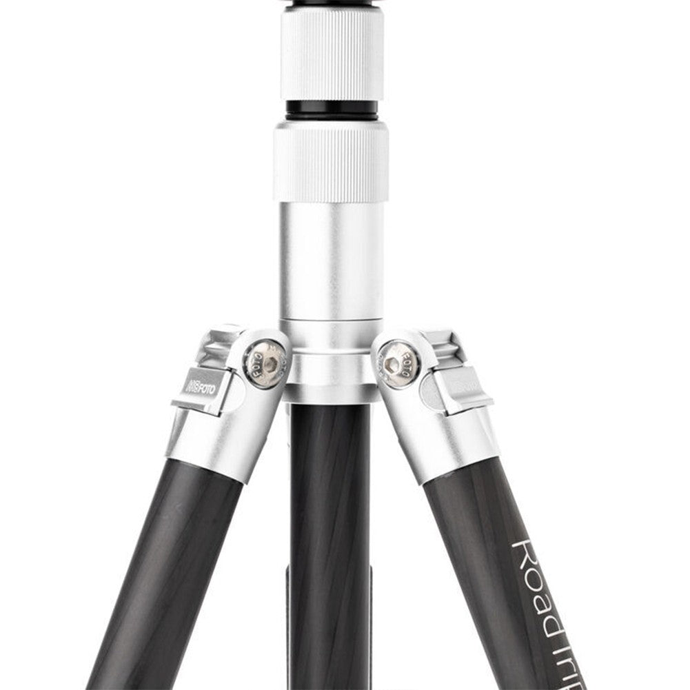 Benro MeFoto Roadtrip Pro 6-in-1 Carbon Fiber Tripod with Silver Finish - Perfect for Travel Photography, Vlogging & Outdoor Adventures