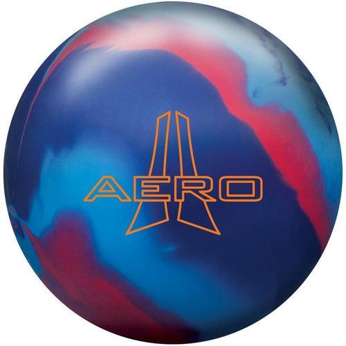 Premium Ebonite Aero Solid Bowling Ball - Navy/Sky/Red | High Performance Hook Ball for League & Tournament Play | Perfect for Oil Lane Conditions