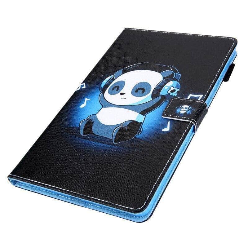 Samsung Galaxy Tab A7 Lite T220 T225 Case - Durable Leather Stand Cover with Cartoon Design for Kids, Perfect for Home, School & Travel Use