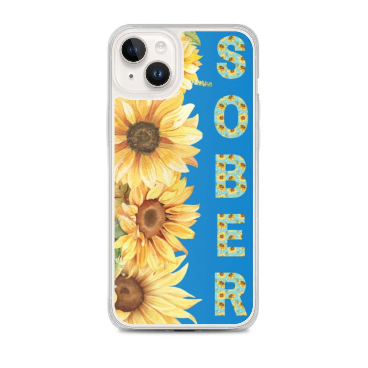 SOBER Sunflower iPhone Case with MagSafe® - Elegant Chinoiserie Floral Design for iPhone 13/14/15 Pro Max - Perfect for Everyday Use, Gift Giving & Travel Protection