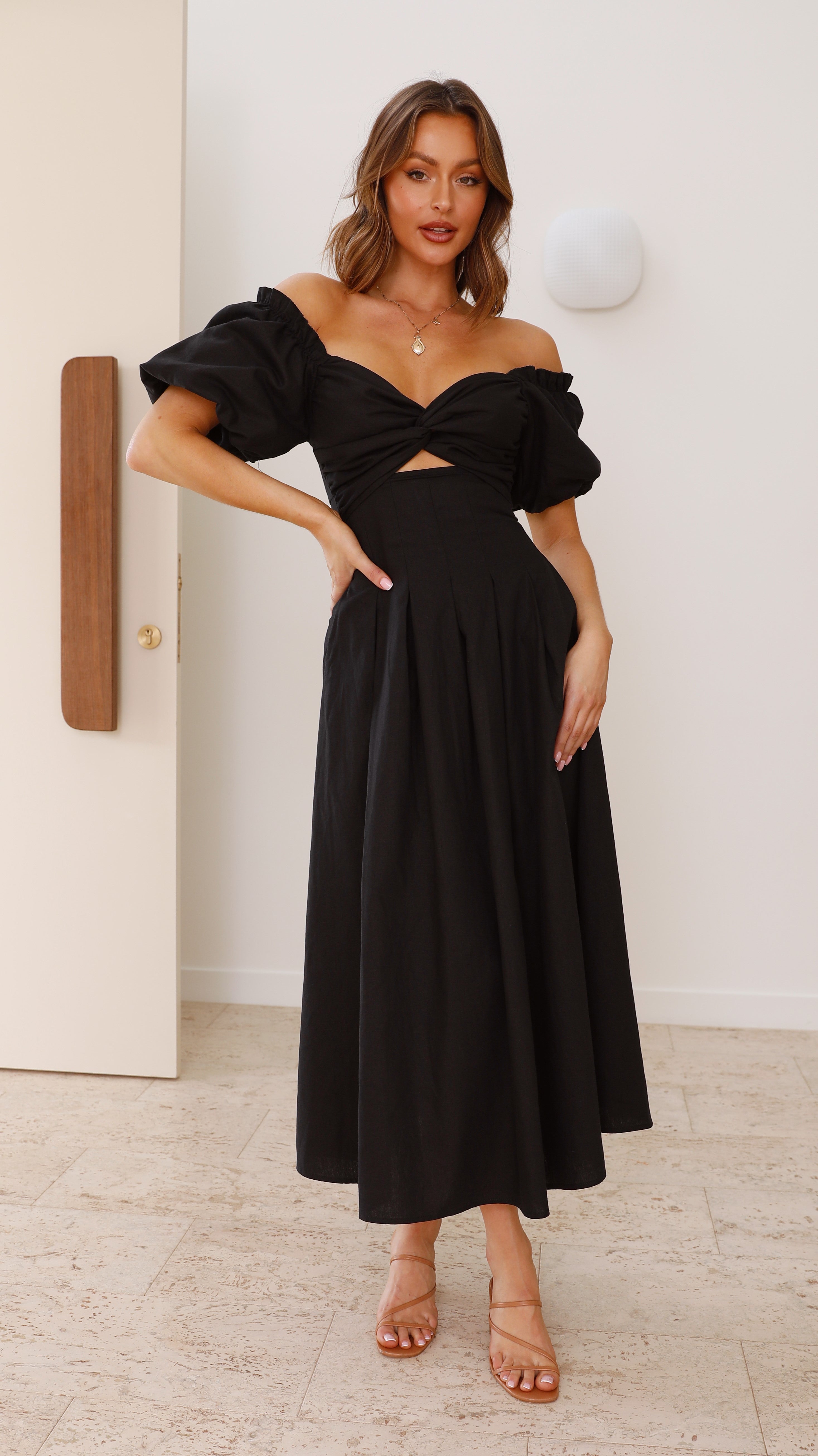 Christina Maxi Dress - Elegant Black Long Dress for Women | Perfect for Weddings, Parties & Summer Outfits