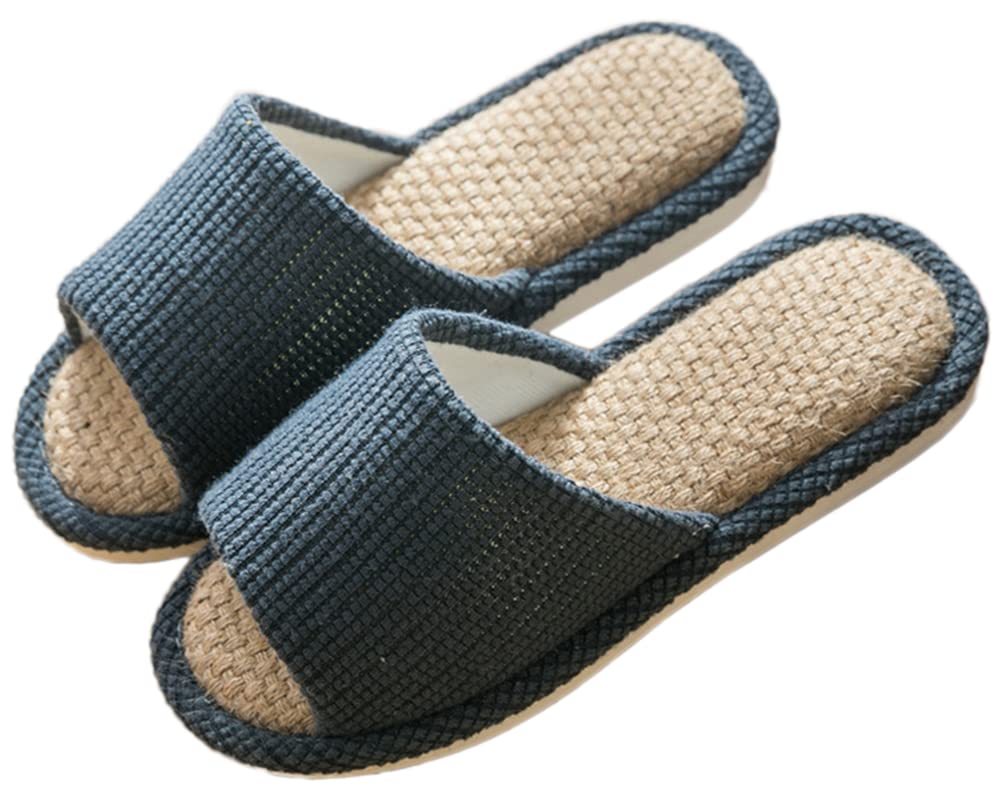 Breathable Cotton Linen Summer Slippers for Women & Men - Open Toe Comfort Slides for Indoor/Outdoor Use | Perfect for Home, Bedroom, Beach & Poolside Relaxation