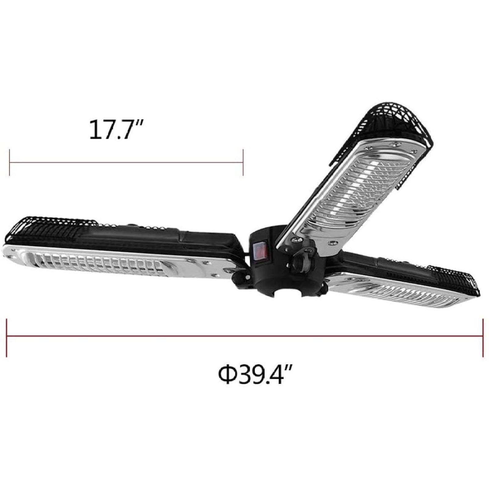 Outdoor Electric Infrared Heater with 3 Heating Panels - Folding Patio Umbrella Heater for Pergola, Gazebo, Garden & Terrace - Perfect for Cold Evenings & Outdoor Dining