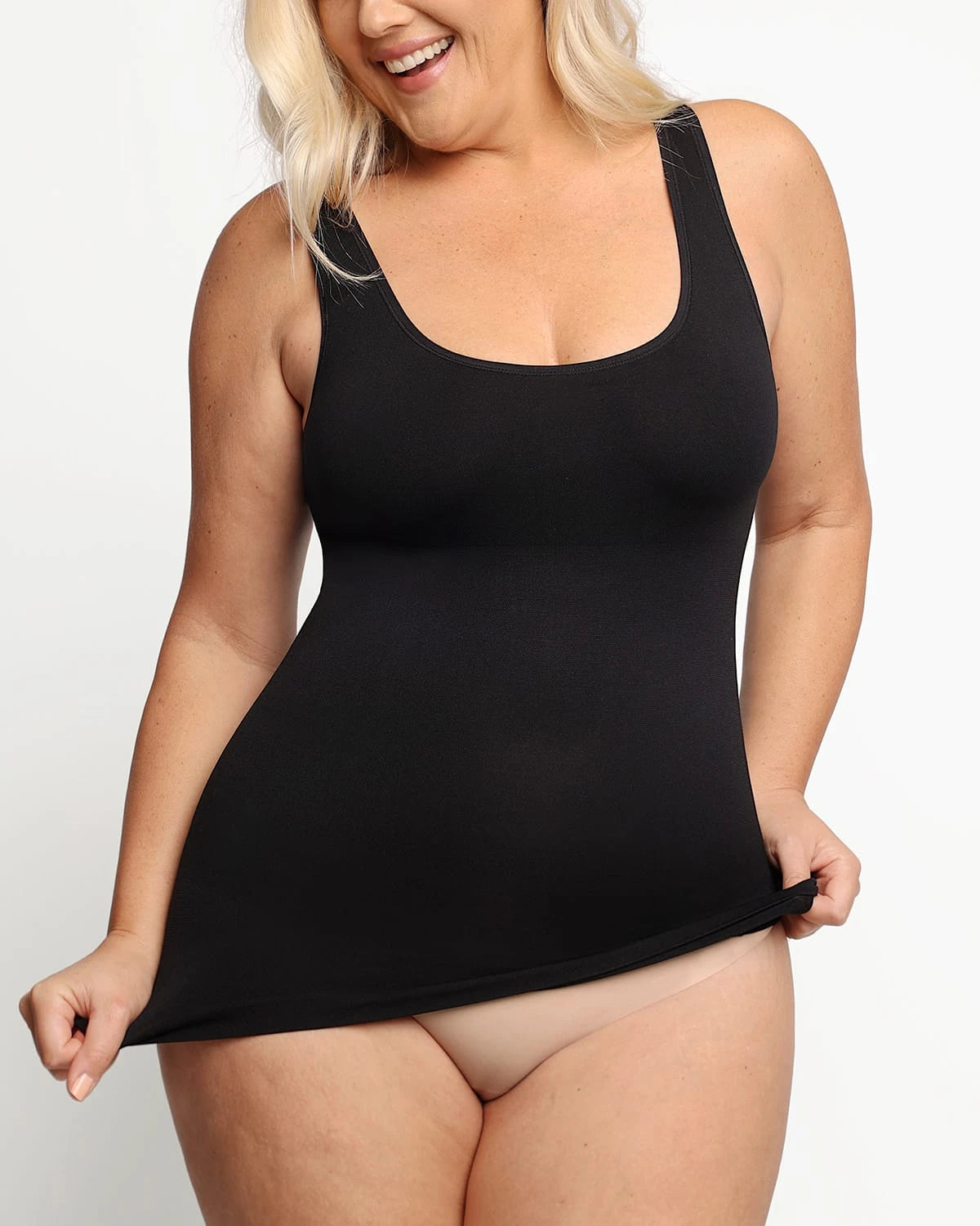 Essentials 2-Way Shaping Tank Top for Women - Slimming & Supportive Workout Shirt for Yoga, Gym & Everyday Wear