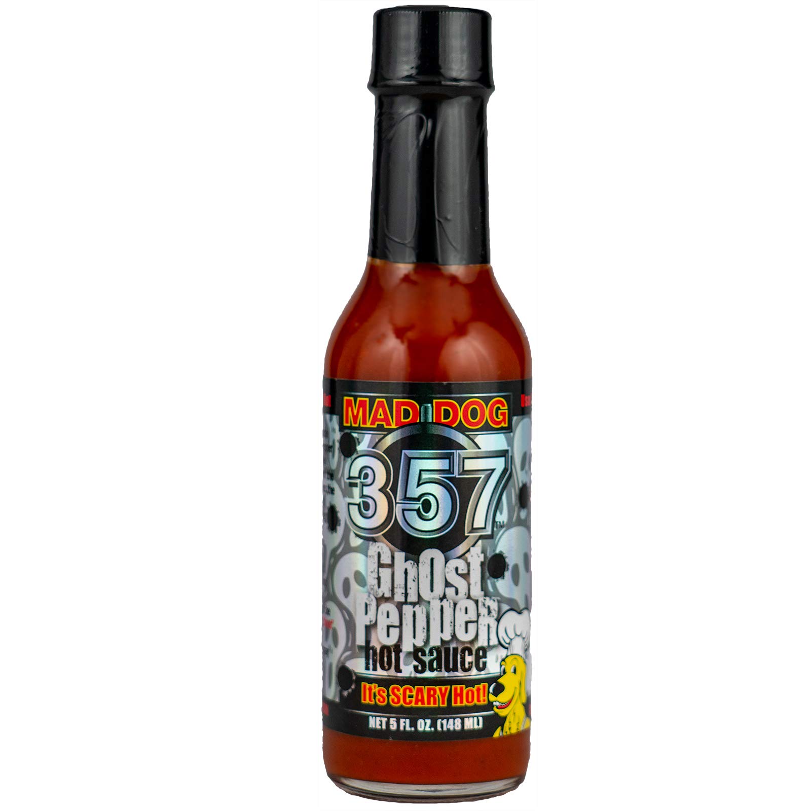 Mad Dog 357 Ghost Pepper Hot Sauce - 5oz Bottle of Ultra Hot Sauce for Tacos, Wings & Spicy Food Lovers - Perfect for Cooking, Grilling & Gifting