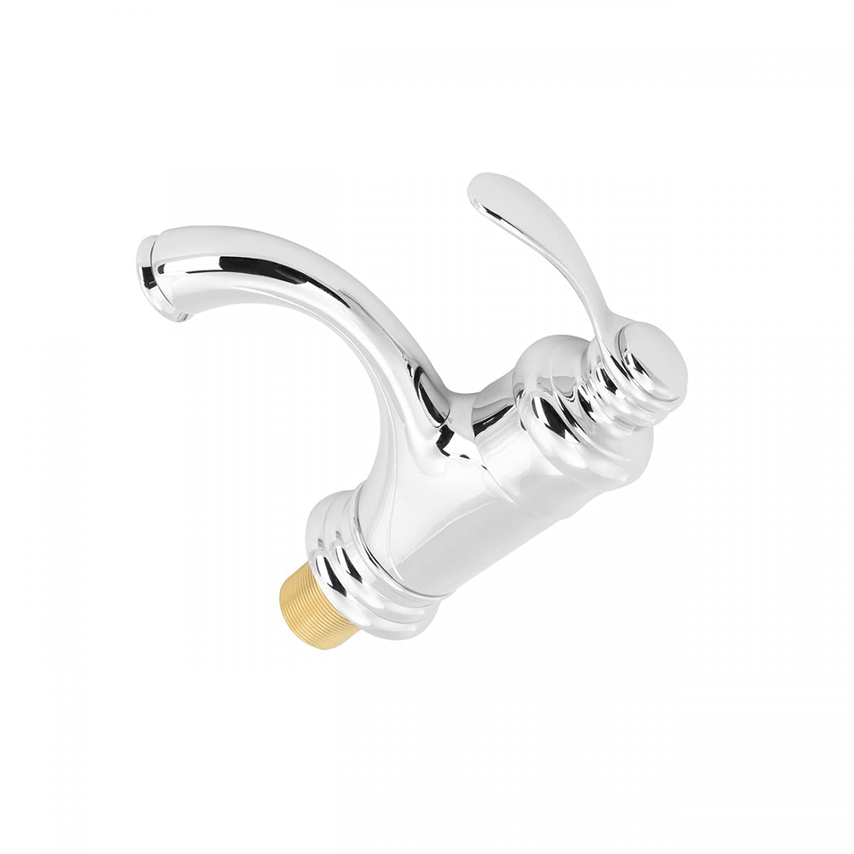 Renovators Supply 6 Inch Cast Brass Bathroom Sink Faucet with Chrome Finish & Supply Lines - Perfect for Modern Bathroom Renovations and Home Upgrades