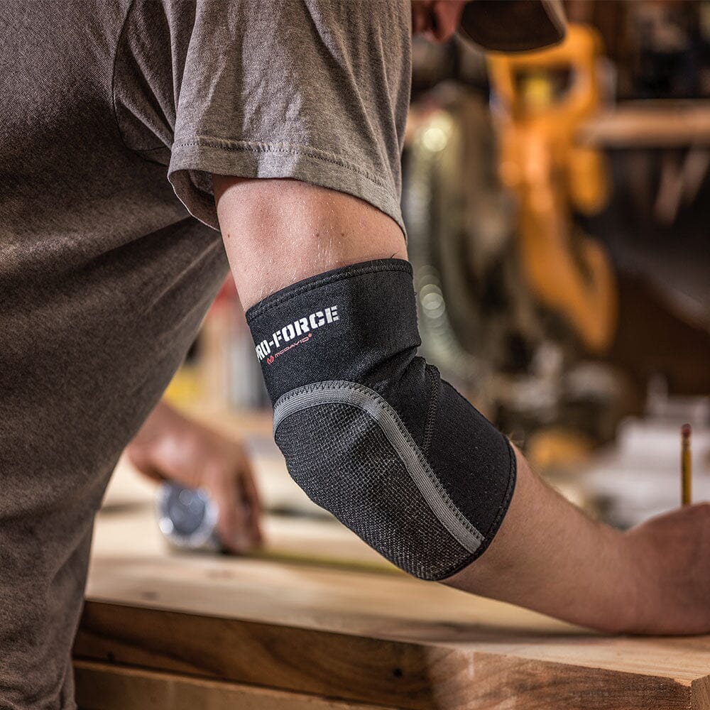 Pro Force Neoprene Elbow Sleeve with Abrasion Patch - Support & Protection for Weightlifting, Gym & Sports Recovery - Ideal for CrossFit, Tennis & Arthritis Relief