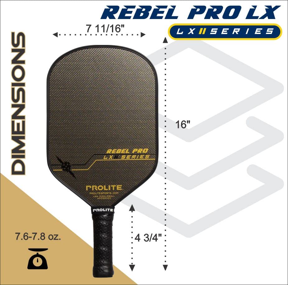 Premium LX Series Pickleball Paddles - Hyperweave Carbon Fiber Surface with 14mm Poly Core | USA-Made Since 1984 | Perfect for Tournament Play & Recreational Games
