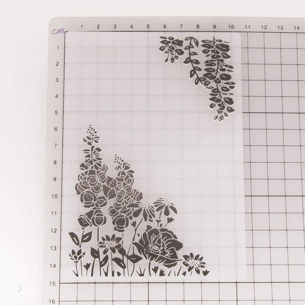 Arrietty Leaves Flowers Plastic Embossing Folder for Scrapbooking, DIY Cards, Albums | Scrapbook Template for Paper Crafting & Card Making | Perfect for Wedding Invitations, Greeting Cards, Memory Books