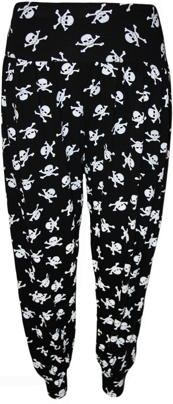 WearAll Women's Plus Size Printed Harem Pants (Sizes 8-22) - Comfortable Boho Lounge Pants for Yoga, Travel & Casual Wear