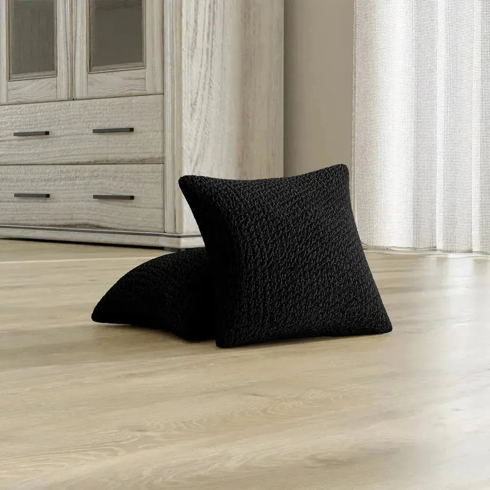 2 Pack Velvet Pillow Slipcovers 16x16 Inches - Soft Luxury Cushion Covers for Sofa, Bed & Home Decor - Perfect for Living Room, Bedroom & Cozy Spaces