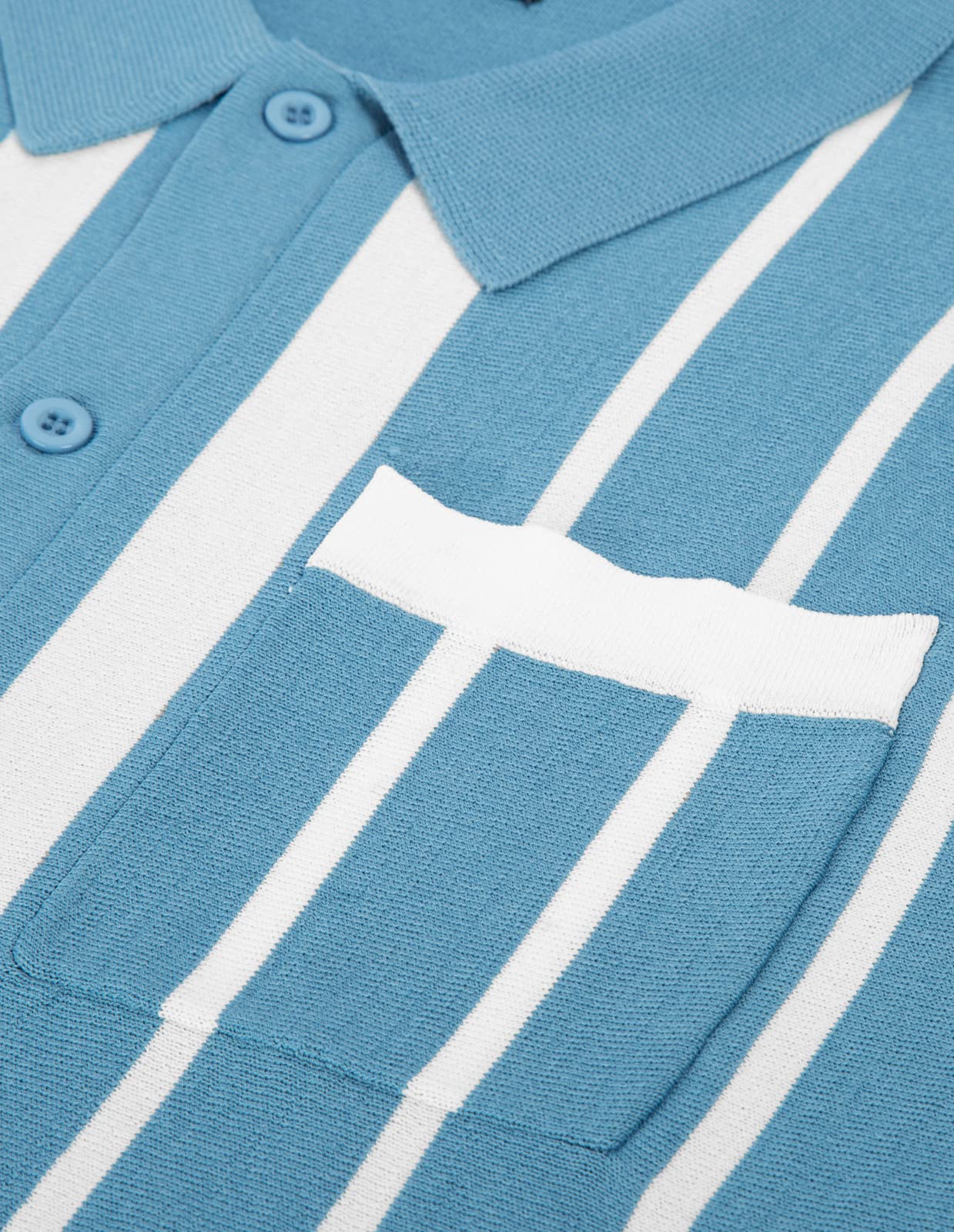 Vintage Striped Knitted Polo Shirts for Men - Classic Button Down Golf Shirts by PJ Paul Jones | Perfect for Golf, Casual Wear & Summer Outfits