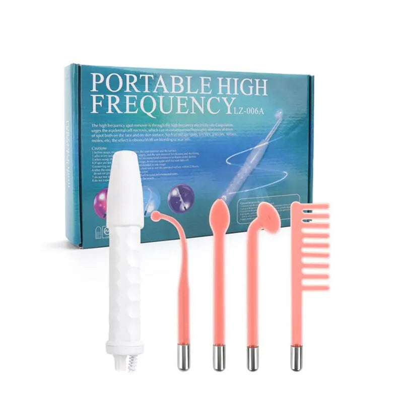 Professional High Frequency Facial Wand for Skin Rejuvenation - Anti-Aging, Acne Treatment & Skin Tightening - At-Home Spa & Salon Quality Skincare Device for Glowing Complexion