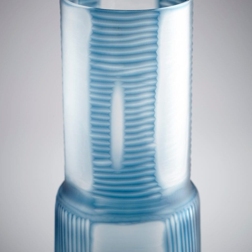 Cyan Design 11101 Olmsted Vase - Large Blue Ceramic Vase for Home Decor, Centerpiece, Wedding, Living Room, Dining Table