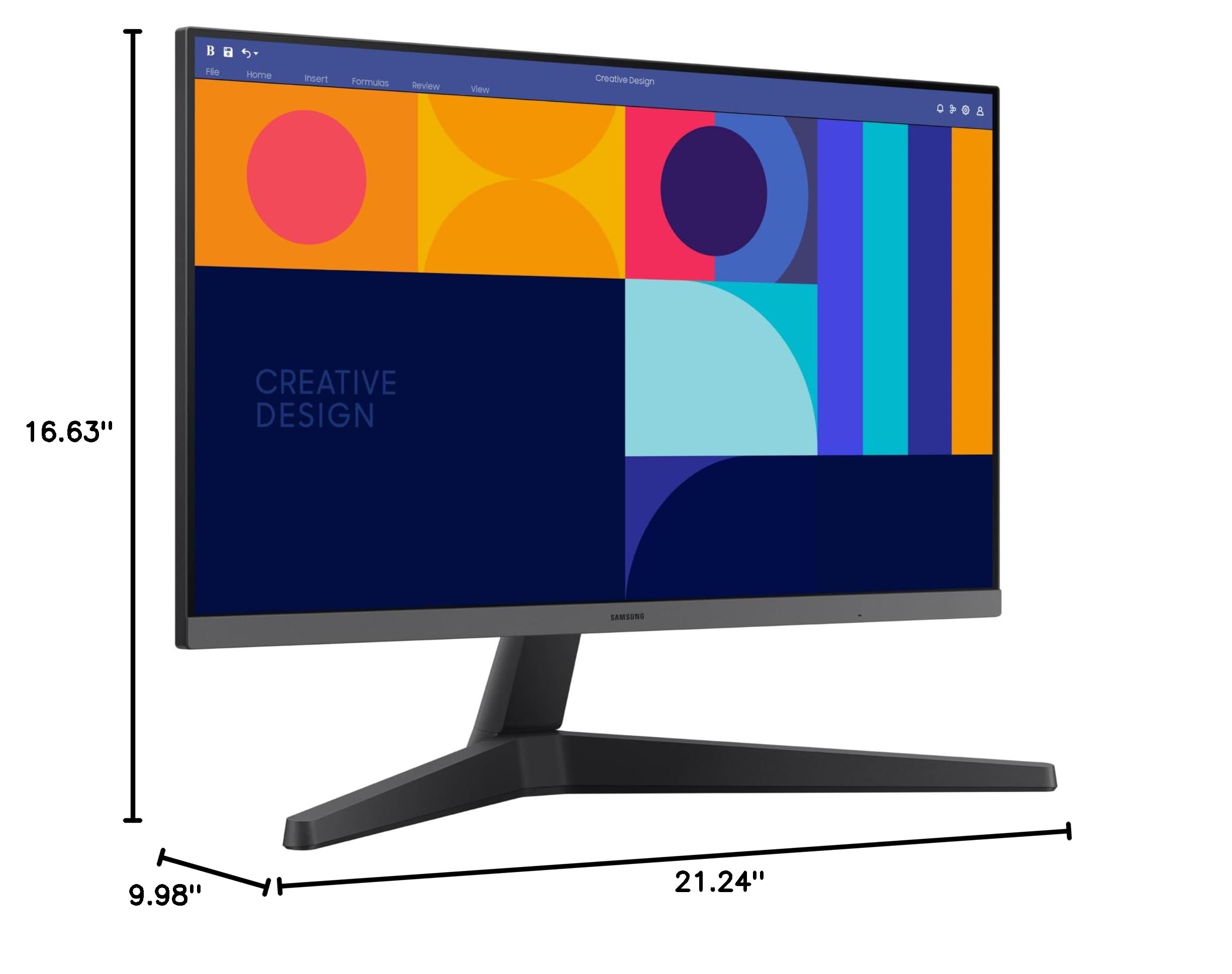 SAMSUNG 24-Inch S33GC Business Monitor - IPS Panel, 100Hz, HDMI & DisplayPort, AMD FreeSync, Eye Care (LS24C332GANXZA) - Ideal for Office Work, Gaming & Home Use
