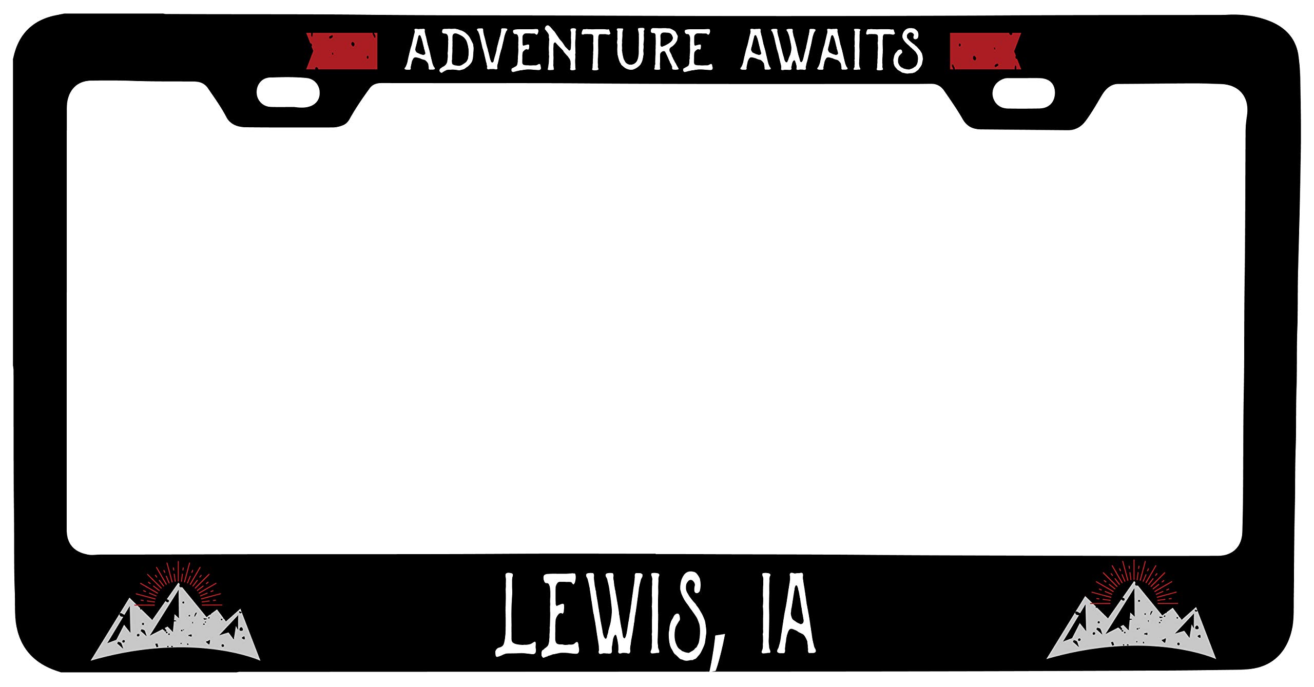 Lewis Iowa Vanity Metal License Plate Frame - Durable Car Accessory for Personalized Style | Perfect for Cars, Trucks & Motorcycles