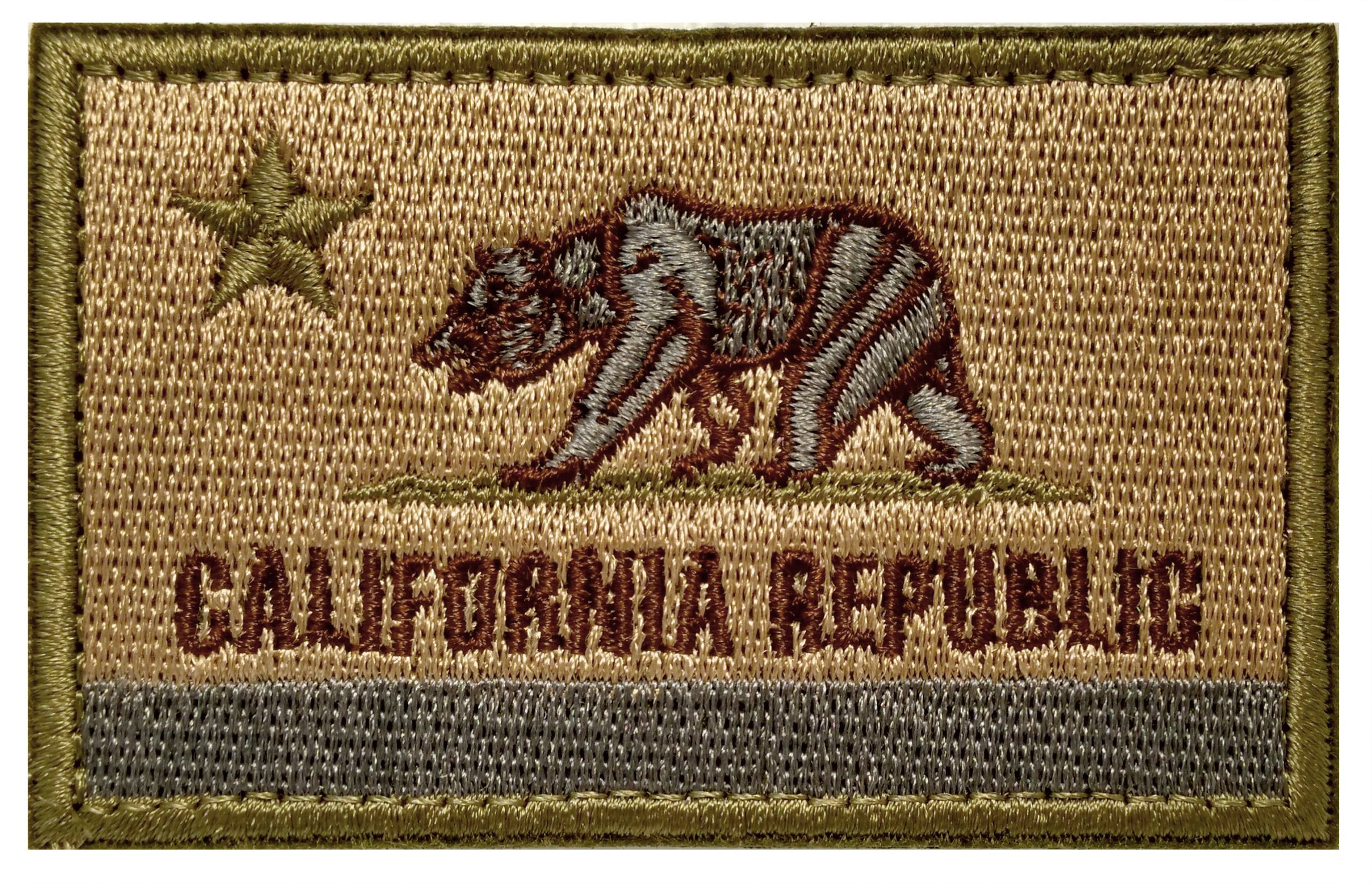 WZT 5-Pack California Tactical Morale Military Patches - Hook & Loop Backing for Army, Police, Tactical Gear - Perfect for Uniforms, Backpacks, and Outdoor Activities