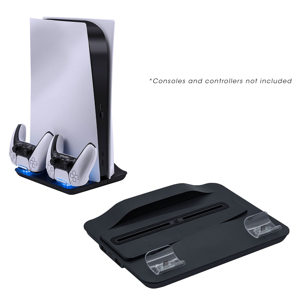 Dobe PS5 Cooling Stand with Fast Charging, Multi-Functional Gaming Accessory for Playstation 5 - Black | Perfect for Long Gaming Sessions & Overheat Protection