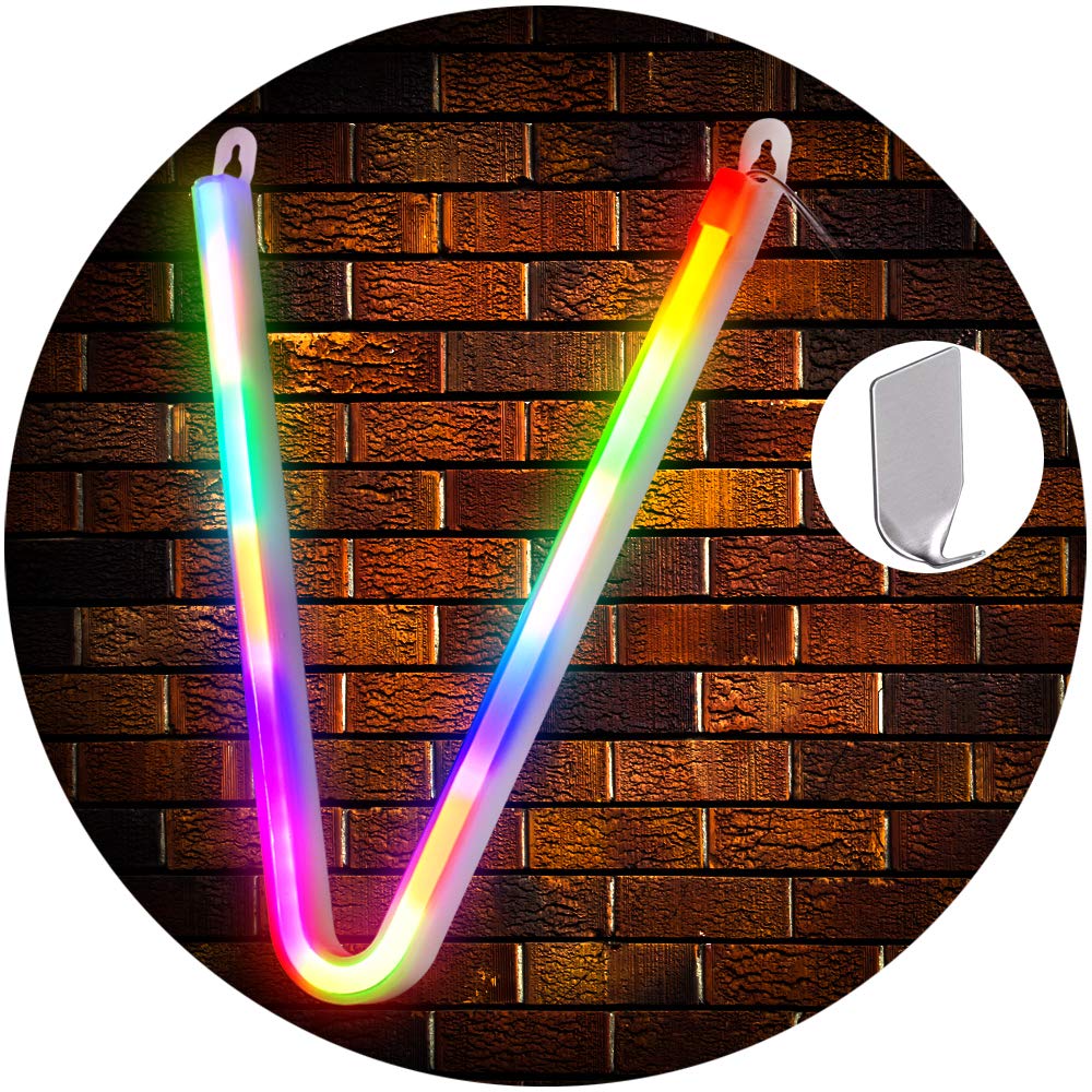 LED Neon Sign Letters - USB & Battery Operated Marquee Lights, Colorful Customizable Night Light for Teen Girls Bedroom Decor & Wall Art - Perfect for Parties, Weddings, Home Decor (Vibrant Colors)