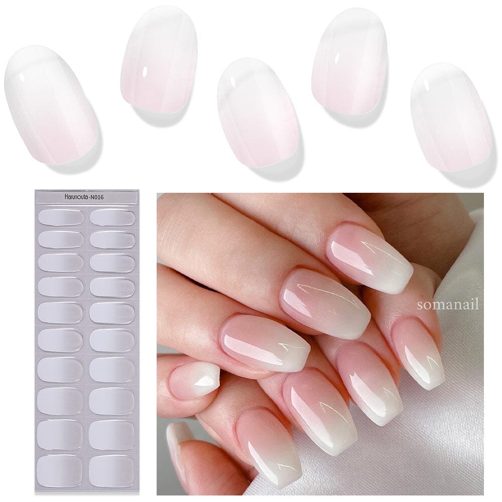 20 Tips Pink Semi Cured Gel Nail Strips N016 - DIY Salon Quality Nails at Home, Perfect for Parties, Weddings & Special Occasions