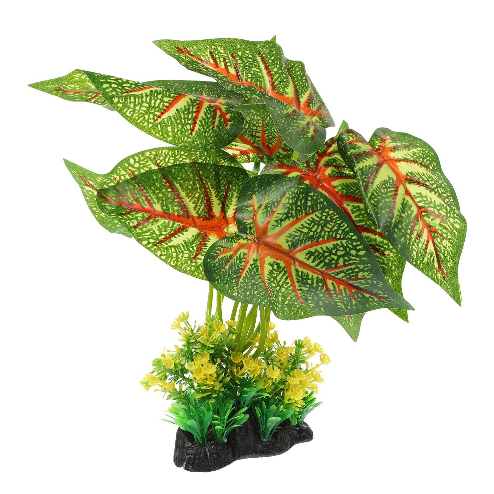 POPETPOP Artificial Aquarium Plants - Realistic Fish Tank Decor, Fake Water Grass for Freshwater & Saltwater Tanks - Perfect for Home, Office Aquarium Decoration & Fish Habitat Enhancement
