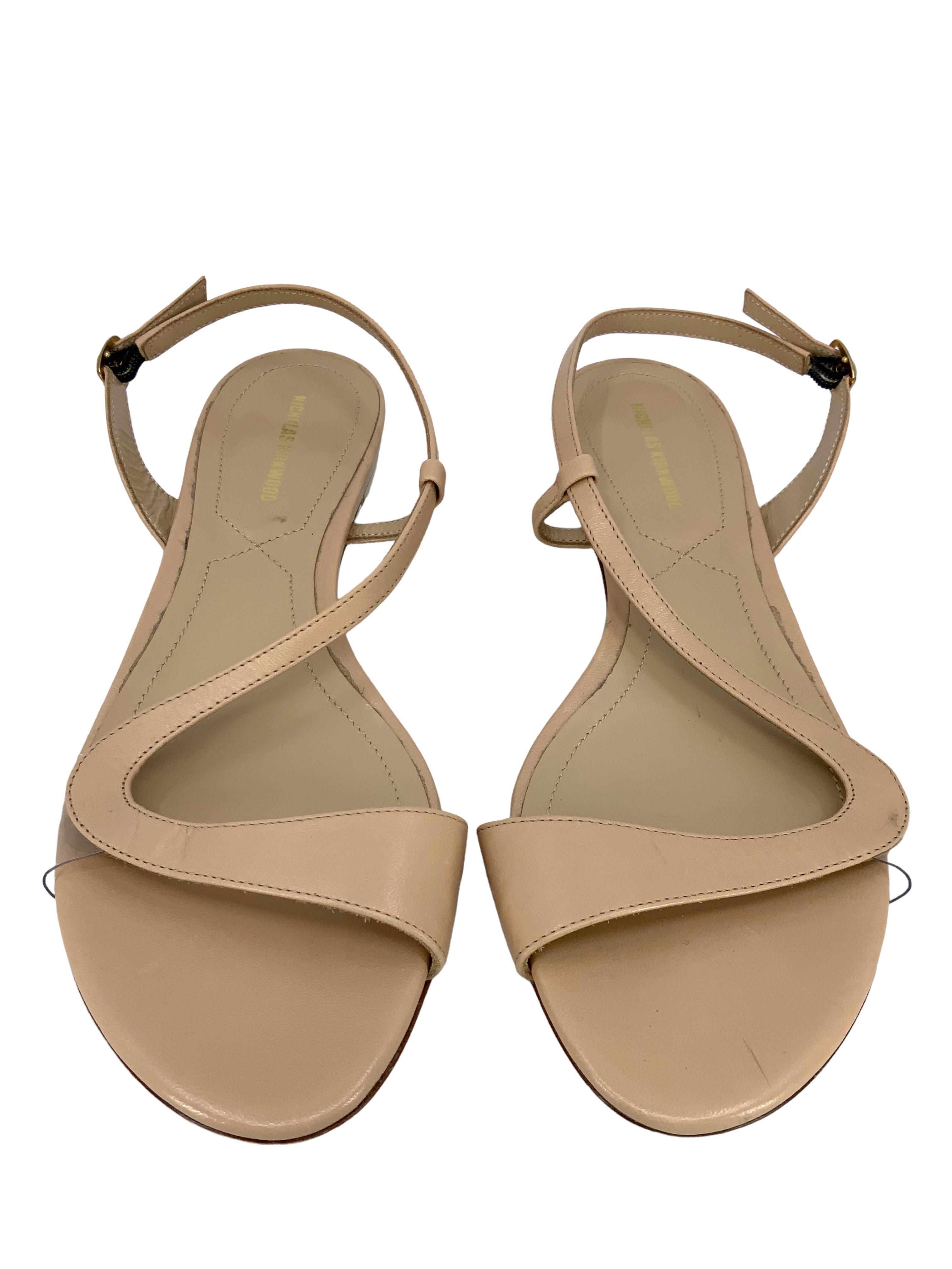 NICHOLAS KIRKWOOD Women's Ankle Strap Ballerina Flats - Size 8.5 | Comfortable & Stylish Ballet Shoes for Work, Party & Everyday Wear