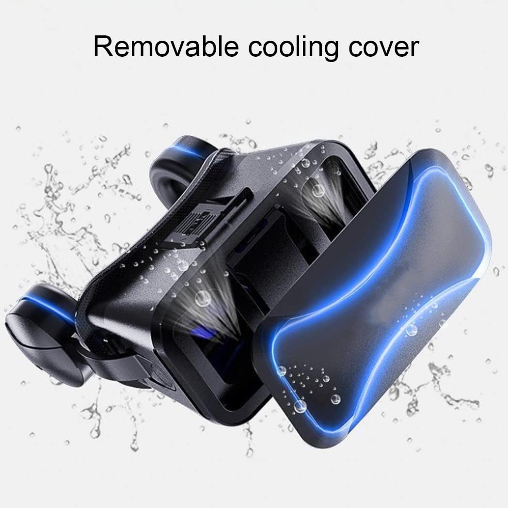 3D VR Headset with Bluetooth Controller - Compatible with iPhone 13 Pro Max/13 Pro/13/12/11, Samsung Galaxy S21, Huawei & Xiaomi Series - Immersive Virtual Reality Gaming & Movie Experience for Home Entertainment (Color: E, Size: iOS)