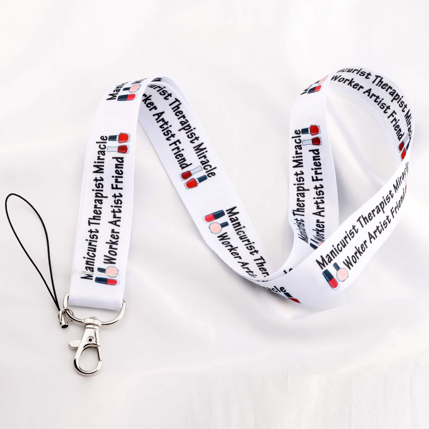 BEKECH Nail Technician Lanyard for Manicurists - Adjustable Keychain Clip for Nail Artists, Therapists & Beauty Professionals - Perfect for Salon, Spa & Nail Studio Use