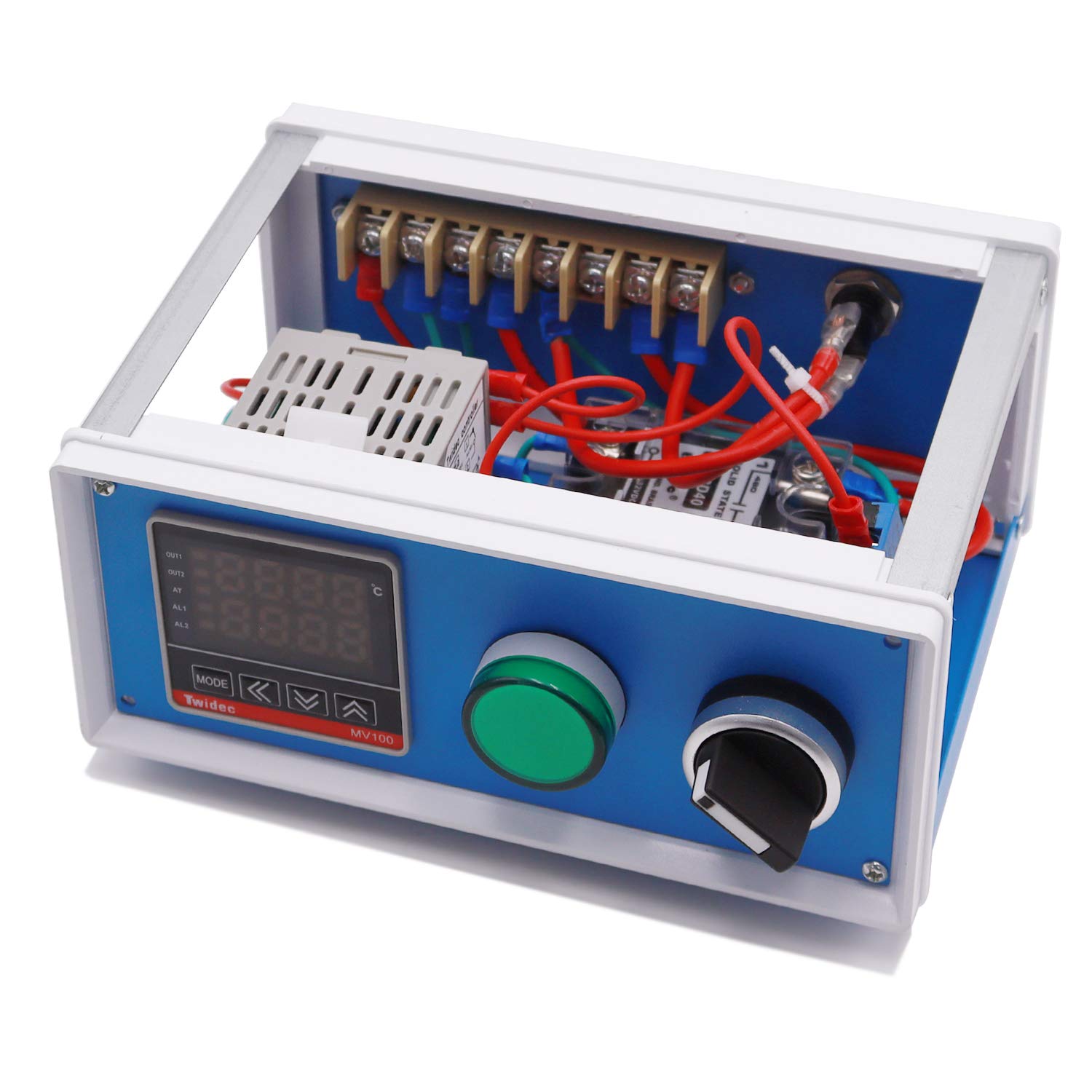 Twidec PID Temperature Controller Thermostat Box 1000W 10A 110V with SSR-40DA Solid State Relay - Precise Oven, Incubator & Industrial Temperature Control for Baking, Brewing & Laboratory Use