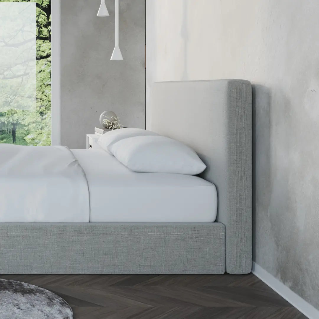Classic Upholstered Headboard with Moon Design - Elegant Bedroom Decor for Master & Guest Rooms | Perfect for Modern, Farmhouse & Bohemian Styles