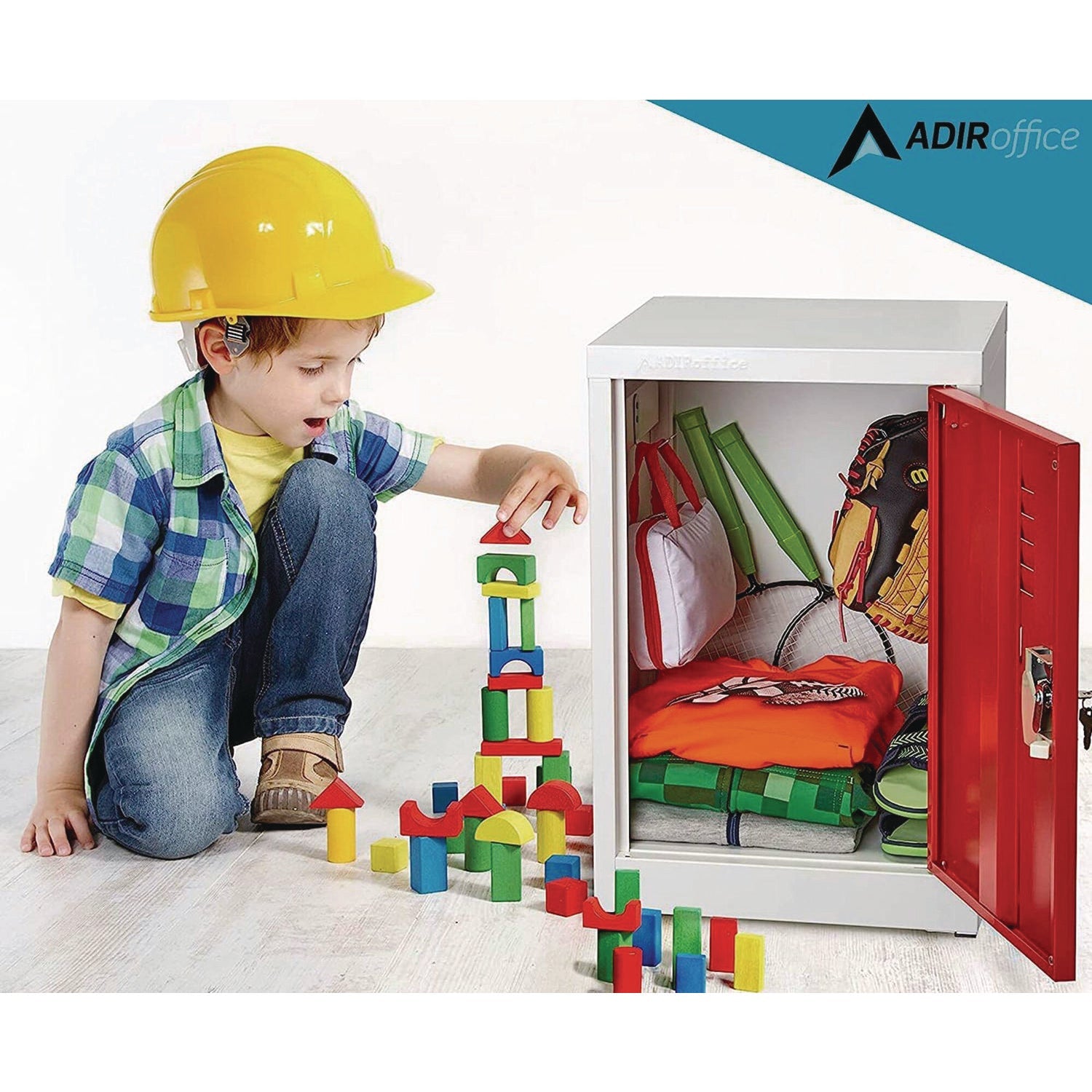 AdirOffice Steel Storage Locker - 1 Compartment Metal Cabinet (15