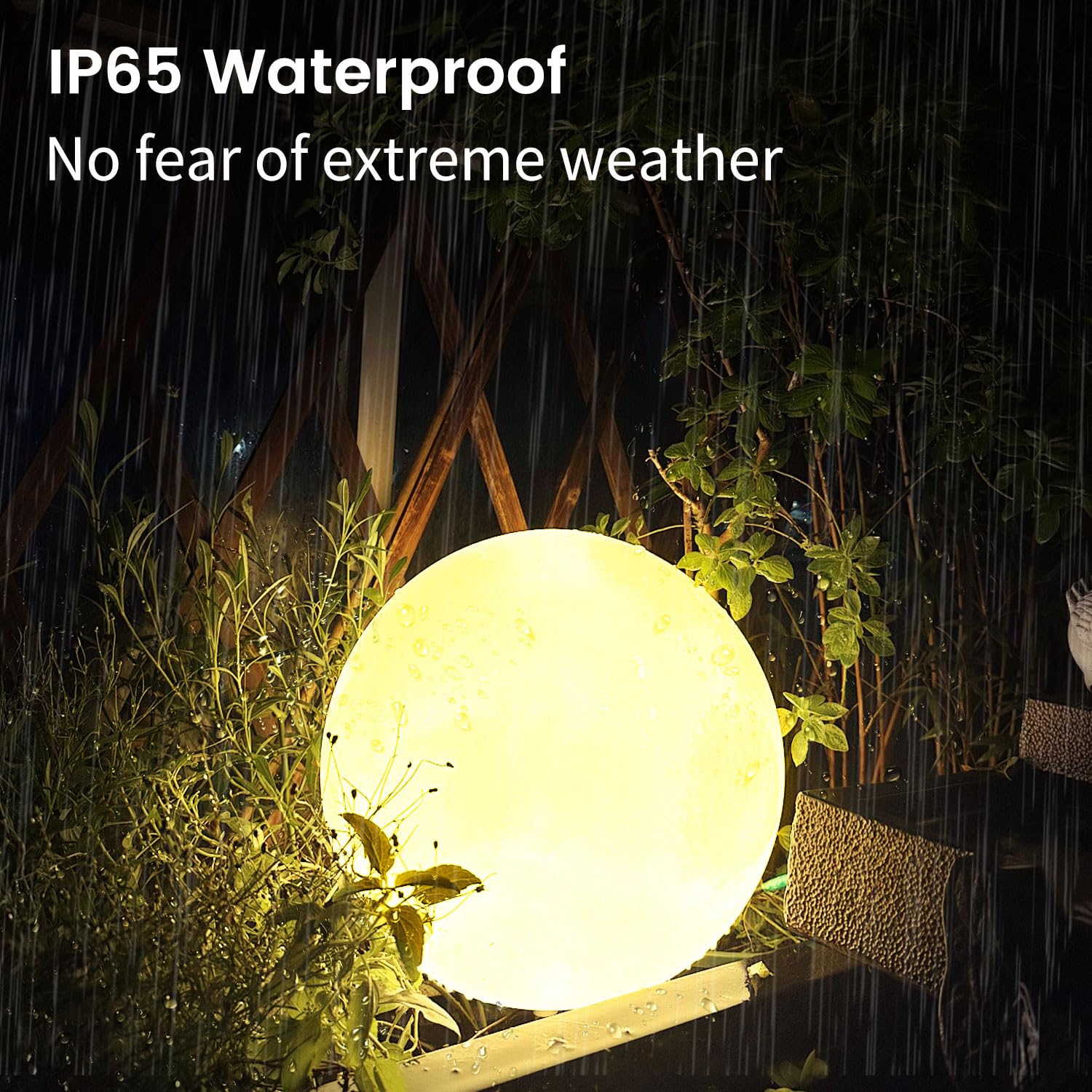 LOFTEK 8-inch Solar LED Night Light Ball with Ground Stake - Waterproof Outdoor Garden Lights for Pathway, Yard, Patio Decoration