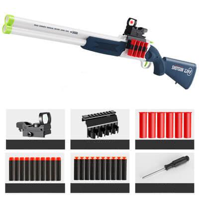 S686 Double Barrel Dart Blaster Toy Gun - Foam Dart Blaster for Outdoor Games, Nerf Battles & Backyard Fun - Perfect for Kids, Teens & Adults (Ages 8+)