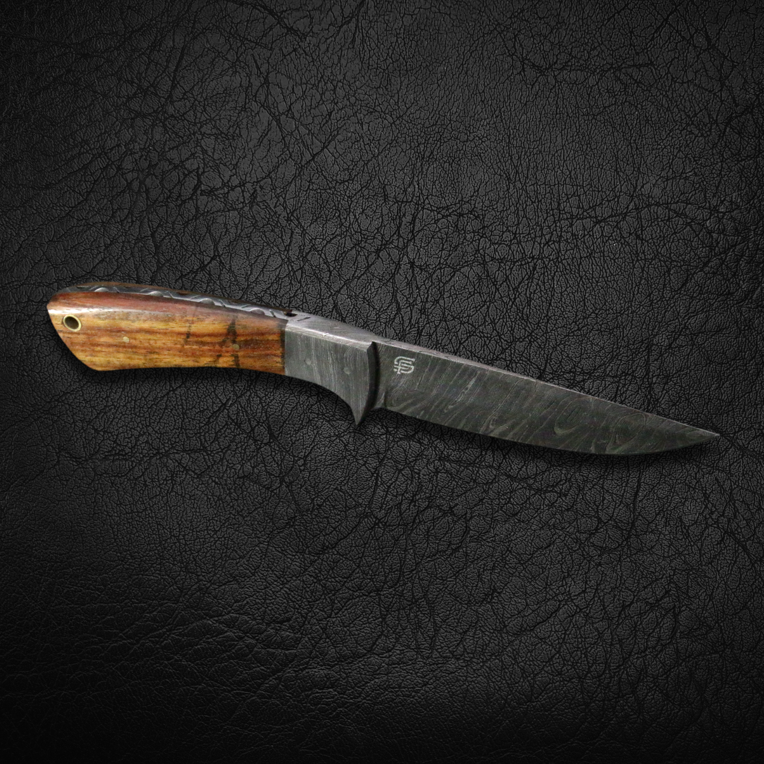 Premium Bolognesi Damascus Steel Hunting Knife - Handcrafted Full Tang Outdoor Survival Knife with Leather Sheath - Perfect for Hunting, Camping & Bushcraft Adventures