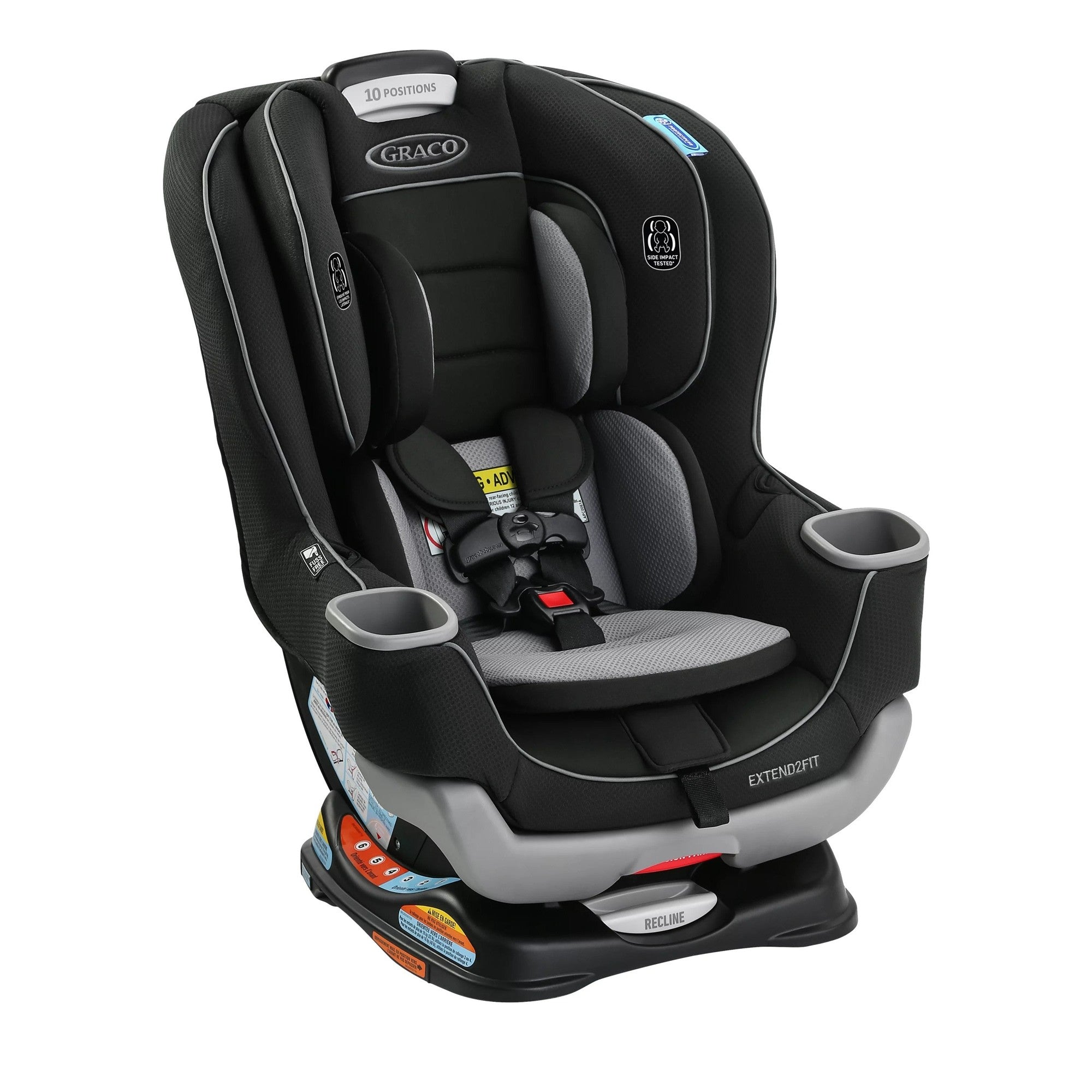 Graco Extend2Fit Convertible Car Seat - 3-in-1 Rear Facing, Forward Facing & Booster Seat for Toddlers & Kids | Safe & Comfortable for Long Rides | Perfect for Family Travel & Daily Commute