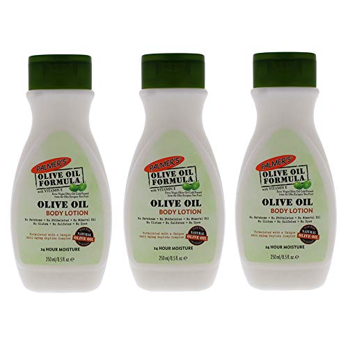 Palmers Olive Oil Body Lotion for Women & Men - 8.5 oz Deep Moisturizing Cream - Pack of 3 - Hydrating Dry Skin Care for Face, Hands & Body - Perfect for Daily Use & After Shower