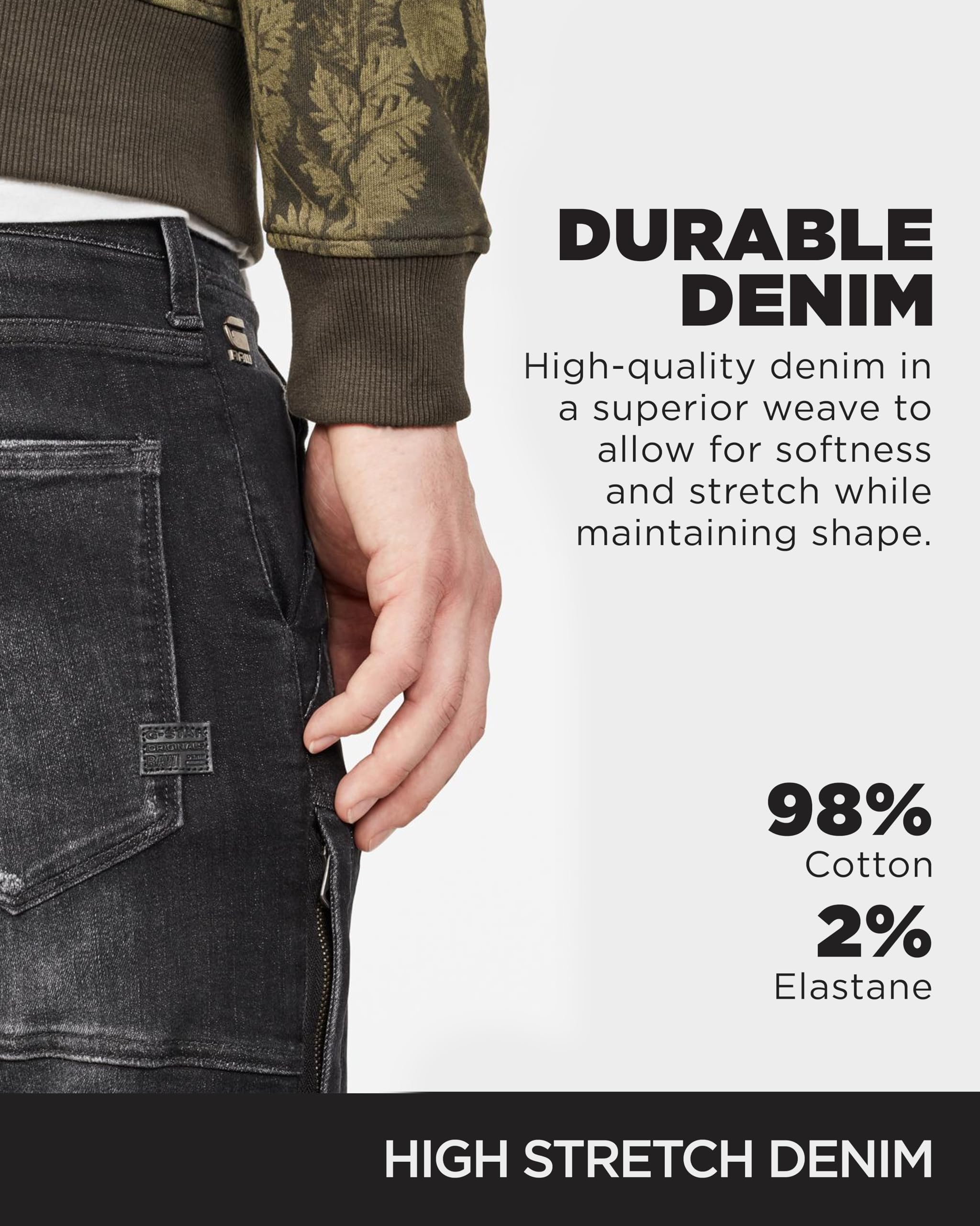 G-Star Raw Men's Rackam 3D Skinny Fit Jeans - Slim Tapered Denim Pants for Casual & Streetwear Outfits | Perfect for Everyday Wear and Night Out