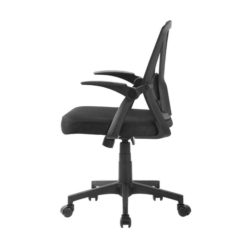 Ergonomic Mesh Office Chair with Mid Back Support - Black - Perfect for Home Office, Gaming, and Workspace Comfort