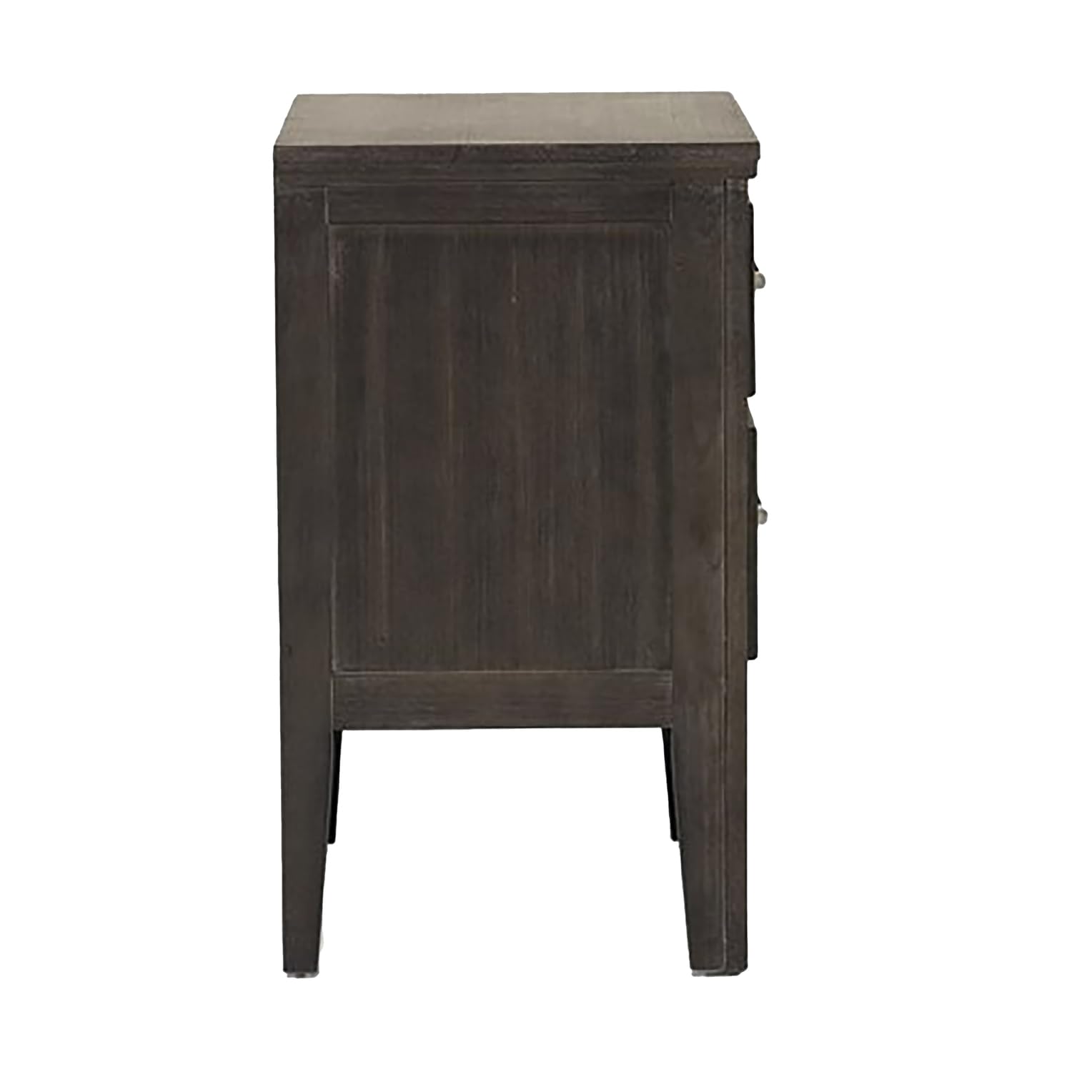 Andover Wood 2-Drawer Nightstand in Nutmeg - Classic Bedroom Furniture for Small Spaces, Bedside Storage Solution, Modern Home Decor