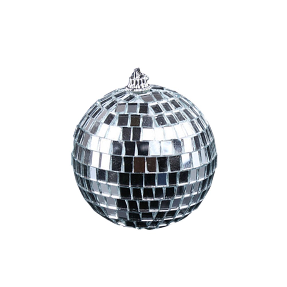Amosfun 10cm Silver Disco Ball Mirror Hanging Party Decor - Perfect for Dance Parties, Music Festivals, Weddings, Christmas & Valentine's Day Celebrations | Fun Disco Ball Decoration for Home, Club & Event Decor